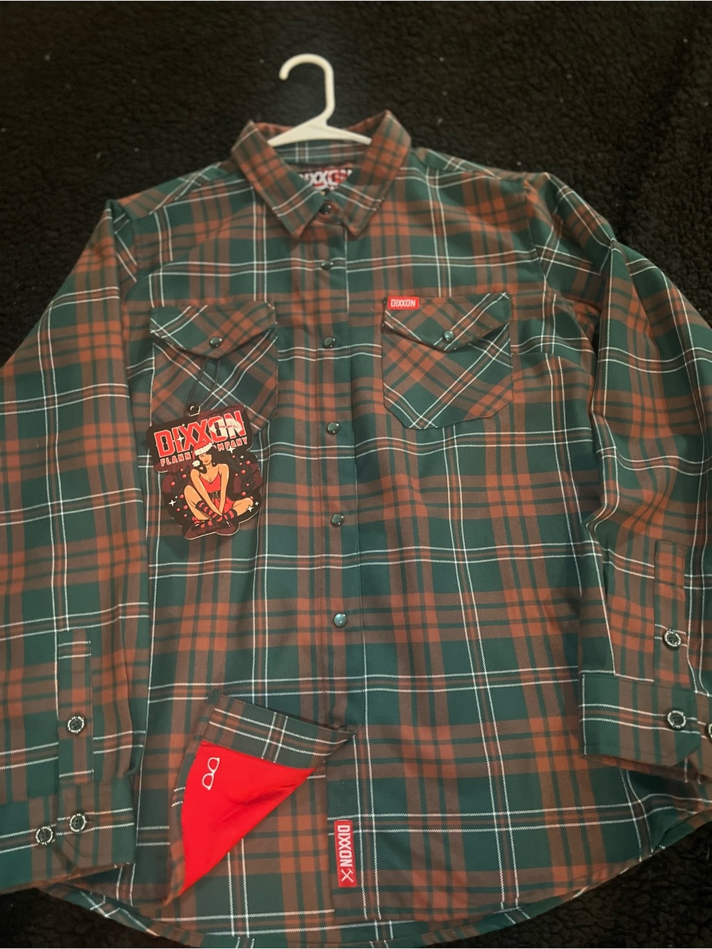 DIXXON Men’s “ The Mistletoe”Green & Reddish Plaid Button-Up Shirt